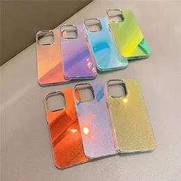 Luxury Armor Impact Lens Laser Flash -telefonfodral Lämplig för iPhone 15 14 12 11 Pro Max 7 8 Plus Soft Silicone Phone Case 240117