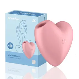 Satisfyer Cutie Heart Amorosamente projetado mulher brinquedo sexual mini vibrador portátil Silicone à prova d'água sucção clitoriana 240117