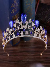 Gelinler Vintage Düğün için Gelin Taçları Diamante Pageant Tiaras Saç Bandı Tanrıça Kristal Balo Pageant Saç Takı Başlığı 16CM6139233