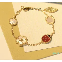 van Jewelrys van Clover Bracelet van Four Leaf Clover 팔찌 디자이너 Clef Cleef Bracelets van Clover Bracelets 디자이너 2024 시리즈 Ladybug Fashion Clover Charm