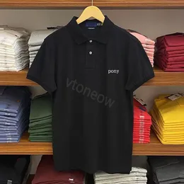 Högkvalitativ helt ny herr topp ponny broderi polo skjorta kortärmad solid polo skjorta män polo homme smala män kläder hästpolos