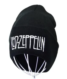 Zespół LED Zeppelin Rock Hat Knited Folk Rock Cap Beanie Punk Letter Hafdery Winter Warm Hat Hip Hop Vailies for Men Women7969784