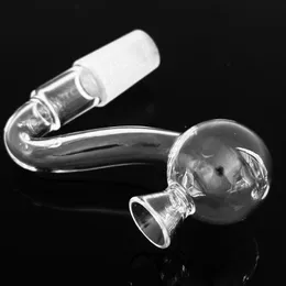 Funnel design 14mm Male female Clear Bent Curve Glass Oil Burner Pipe Attachment With Curved Big Head Bowl