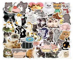 50PCS Kawaii Nette Katze Auto Aufkleber Für Kinder Koffer Schreibwaren Kühlschrank Wasser Flasche Gitarre Laptop Gepäck Aufkleber2187183