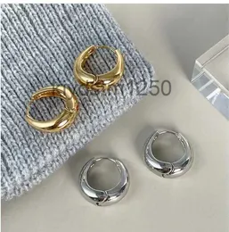 Orecchini a cerchio in oro per le donne Designer Mezza luna Sfera spessa e robusta Stud Orecchino da donna in acciaio inossidabile Argento 925 Accessori per gioielli 8RC9