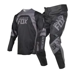 Delikatne Fox Motocross MX Race Pants Combo Moto Enduro strój Downhill Dirt Bike Set zestawu sprzętu