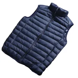 Męskie puch Parkas Autumn/Winter White Duck Down Vest Autumn/Winter Lightweight Down Jacket Cienka kurtka Duża rozmiar i zewnętrzny zbiornik