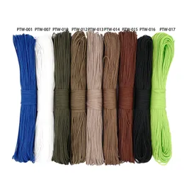 MIL Spec Type I 3 Strand Core 300 قدم 100 متر في الهواء الطلق البقاء على قيد الحياة المظلة الحبل الحبل Paracord 2mm قطرها Micro 240117