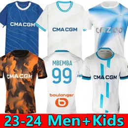 23 24 maglie da calcio 2023 2024 Maillot Foot GUENDOUZI OM VITINHA NDIAYE CLAUSS Maglie da calcio da uomo Kit per bambini VERETOUT NUNO OUNAHI AUBAMEYANG MBEMBA GIGOT