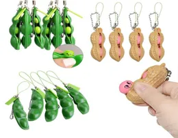 Cute Anti Pressure Stress Relief Toys Funny Extrusion Squeezed Bean Vent Toy Peanut Children Adult Gift Fidget Soybean8963635