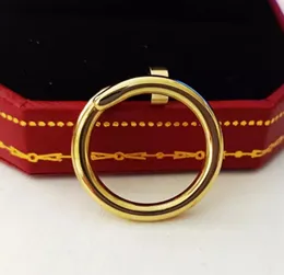 50 off com caixa designer mulheres homens anel de unhas luxo amor parafuso anéis jóias prata ouro aço inoxidável casal anéis jóias fo7615244