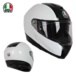 Casco integrale aperto Agv in fibra di carbonio senza volto per uomo e donna Casco integrale da corsa antiappannamento per moto coperto per tutte le stagioni Moto di sicurezza GL6G