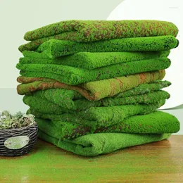 Decorative Flowers 0.5/1m Artificial Plant Moss Lawn Carpet Natural Landscape Landscaping Green Home Living Room Wall Floor Festival Wedding