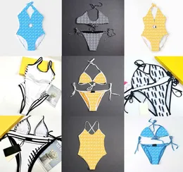 Sexy Summer Bathing Suit Women Designer Knotted Bikini Set Textile Metal Buckle Gathering Swimsuit Beach Holiday With Tags7961686