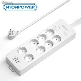 Güç Kablosu Fiş Ntonpower 4000 Joule Surge Protector USB Güç Şeridi 2 Bağımsız Anahtar Duvar Monte Montajlı Ağ Filtresi Ev Ofisi YQ240117