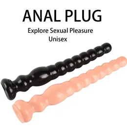 Brinquedos sexuais longos macios do vibrador dos grânulos anais para o produto adulto com base do copo da sução 240117