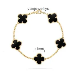 van Jewelrys van clover 팔찌 밴 4 리프 클로버 팔찌 디자이너 Clef Cleef Bracelets van 4four Leaf Vanly Clover Clefly Charm 6 Colors Bracelets Bangle Chain