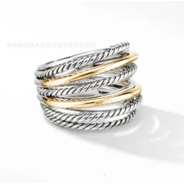 2024 Designer David Yuman Schmuckarmband Xx 925 Sterling Silber Mehrschichtiger Farbtrennungsring Sorgenfrei Yanwen