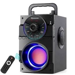Tragbare Lautsprecher TOPROAD Bluetooth-Lautsprecher, tragbar, großer kabelloser Stereo-Subwoofer, schwere Basslautsprecher, Soundbox, unterstützt FM-Radio, TF, AUX, USB, J240117