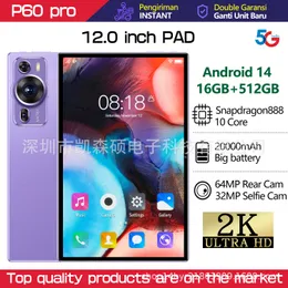 2024p60Pro New Tablet PC 동남아시아 일본 일본 말레이어 국경 전자 상거래 태블릿 16 512 Android 14 재고