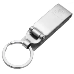 Keychains Secure Belt Clip för nyckelhållare w/ Metal Hook Keychain Ring Anti-Lost DA