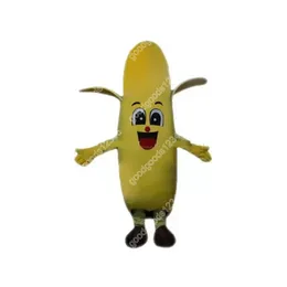 Costumi della mascotte della banana Costume da personaggio dei cartoni animati di Natale Vestito da personaggio Carnevale Natale Halloween Taglia per adulti Festa di compleanno Vestito da esterno