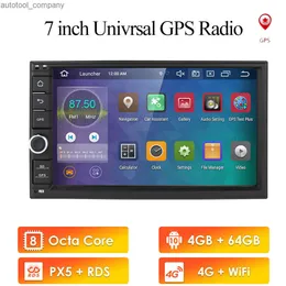Ny IPS PX5 8Core Android 10 Double 2 DIN 4G RAM 64G ROM CAR MULTIMEDIA NON DVD Player med Bluetooth WiFi OBD DVR DAB+ CAM-in Map