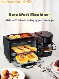 3 I 1 Breakfast Machine Bread Maker Toaster Electric Oven Dog Dog Kök Matlagning Roti Appliances 240116