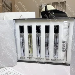 Paris marka parfümleri ambalaj seti 10ml 4pcs 7.5ml 5pcs Siyah Fleur de Peau Orpheon Philoykos Dozon Gül Kokusu Unisex Sprey Uzun Kalıcı Ücretsiz Teslimat Sıcak