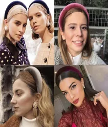 Velvet Yastıklı Saç Bandı Elastik Kafa Bandı Kız Geniş Plastik Moda Moda Head Band Hoop Kadınlar İçin Saç Aksesuarları2701754