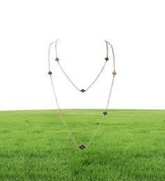 OYB NY FOURLEAF CLOVER Halsband Kvinnlig modeblomma Lång tröja Chain3186111