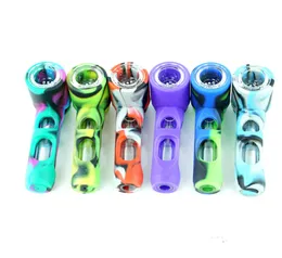 41quot Silicone Titan Smoking Pipes Colorful Tobacco Hand Spoon Pipe Oil Burner Dab Rig MOQ 1 Piece7915255