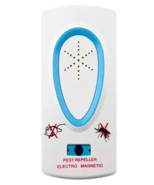 Kontrola szkodników 2 5 W Plug Eu AC 90 250 V Białe szkodniki Elektroniczne ultradźwiękowe mysie kominki komaru Kontrola gryzoni 2813619