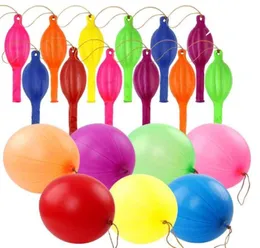 Stansballonger neon stansballong gummibandhandtag inkluderar pump 16 tum olika färger för gåvor party gynna 6g 8g 10g 12g6638430