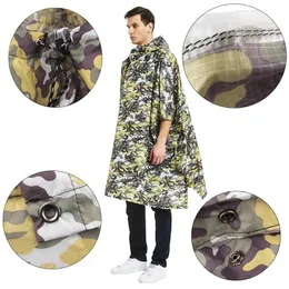 Giacche Jungle impermeabile impermeabile da donna/uomo poncho giungla zaino impermeabile mimetico copertura antipioggia da trekking