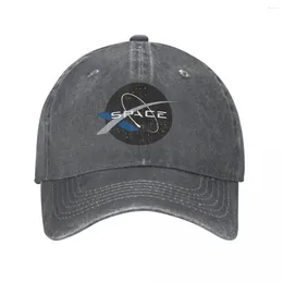Ball Caps 2024 Spacex Space Mars Moon Washed Baseball Cap Snapback Hats For Boy Girl Summer Autumn Casual Casquette