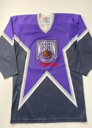 barato personalizado CCM Western Conference All Star Hockey Jersey Vintage Purple Stitch qualquer número nome MEN KID HOCKEY JERSEYS XS5XL6430566