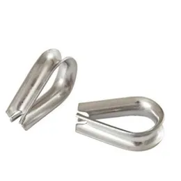 Customizable M3-M5 304 Stainless Steel Wire Rope Protective Sleeve Cable Thimbles Clamps Hasps Rigging Fasteners Chicken Heart Ring