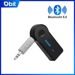 Yeni Aux Araba Bluetooth Alıcı3.5mm Socket 5.0 Kablosuz Bluetooth Adapteraudio Dönüştürücü Cep Telefonu Eller Serbest Stereo