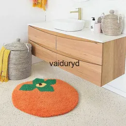 Carpets Soft Persimmon Floor Mat Rug Cartoon Carpet Flocking Bath Mat Home Decoration Door Mat Non-slip Absorbent Bathroom Doormatvaiduryd