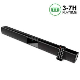 Alto-falantes de estante Soundbar Alto-falante de 22 polegadas para TV Barra de som Bluetooth sem fio com fio de 2.0 canais com subwoofers e baterias integrados