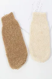 Peeling Exfoliating Gloves Shower Body Brush Jute Gloves Foaming Bath Handduk Torka massage utan att be om hjälp JW791059912