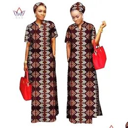 Vestidos casuais básicos atacado vestidos africanos para mulheres dashiki ropa áfrica tradicional robe longo entrega vestuário feminino cl dhohe