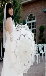 Cotton embroidery Antique lace umbrella Parasols for wedding bride bridesmaid po props 12pcs lot wholes5587271