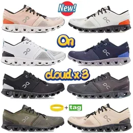 Outdoor-Schuhe Shoes on Top Running x 3 Laufschuhe Herren Damen Rose Sand Midnight Heron Fawn Magnet Schwarz Elfenbein Rahmen Sport Sneakers Designer Rebound Lei