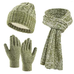 Berretti da baseball da donna e uomo cappelli invernali caldi sciarpa a collo lungo guanti touchscreen set cappello paraorecchie da donna