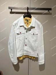 Designer Mens Jackets Spring Kiton Cotton Coman Casual White Denim Jacket för man långärmad ytterkläder