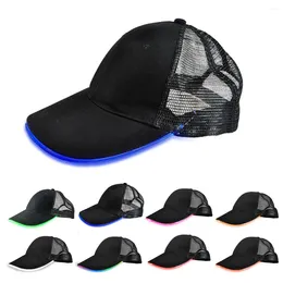 Bonés de bola LED iluminado chapéu brilho clube festa beisebol hip-hop ajustável boné esportivo chapéus para homens