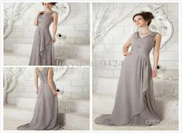 أفضل بيع Vneck Sexy Sexy Mother of the Bride Dresses خصم قبالة شيفون Train Train Dresses3000191