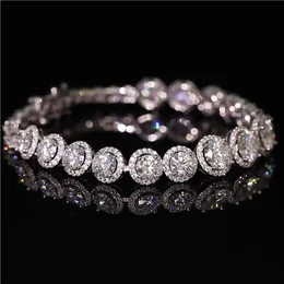 925 Sterling Silver VVS Moissanite Tennis Bracelet Pass Diamond Test Bling Fine Jewelry For Women for Party Wedding